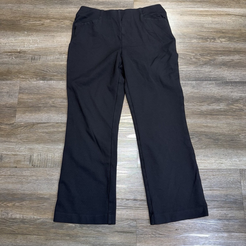 Investments Black Lightweight Straight-Leg Flare Pants Womens 00 Workwear